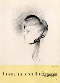 Caroline Reboux 1947 Rose Valois, Legroux Soeurs, Paulette, Jean Claude Janet, 4 Pages, 4 pages