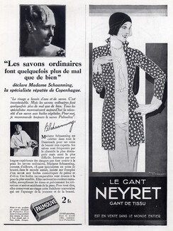 Neyret (Gloves) 1930 René Vincent, Palmolive, Portrait Mrs Schaanning