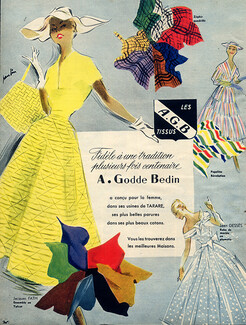 AGB (Fabric) 1953 Summer Dresses Jacques Fath & Jean Dessès, Maurice Paulin