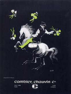 Combier Chauvin & Cie (Fabric) 1947 René Bouët-Willaumez, Horse, Circus Rider