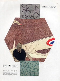 Lesur (Fabric) 1928 Léon Bénigni, Pilot Airplane