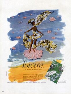 Racine (Fabric) 1949 Fr. Ganeau, Nude