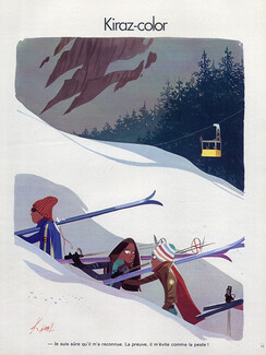 Edmond Kiraz 1973 Skiing, Winter Sports, Kiraz-color