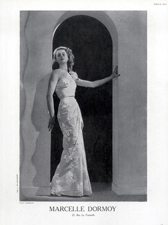 Marcelle Dormoy 1947 Photo Seeberger, Evening Gown