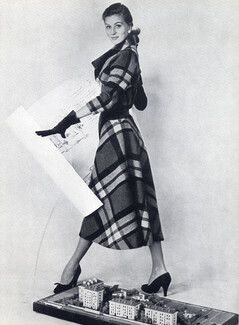 Schiaparelli 1954 Winter Dress, Fashion Photography