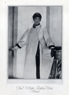 Chanel 1926 Photo Demeyer, The White Leather Coat