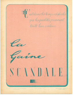 La Gaine Scandale (Girdles) 1942