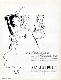 A La Ville Du Puy (Lingerie) 1941 Kids Children Doll