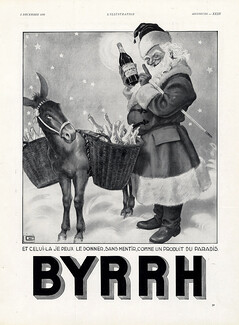 Byrrh 1936 Santa Christmas Georges Léonnec