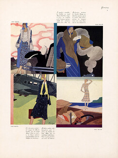 Leon Bénigni 1929 Callot, Lucile Paray, Rochas, Lelong, Fashion Sports, Skiing