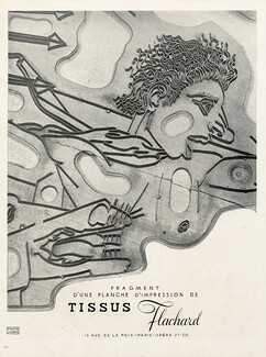 Tissus Flachard 1947 Planche d'Impression, Photo Jahan