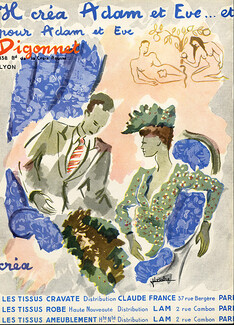 Digonnet (Fabric) 1943 Adam & Eve, Lesobre