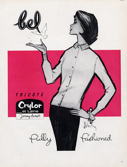 Crylor (Textile) 1960 Cardigan, J. Hutin