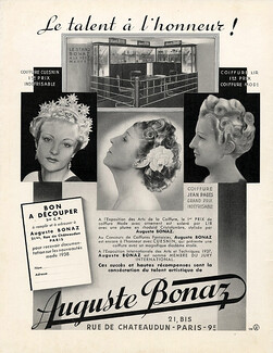 Auguste Bonaz (Combs) 1937 Cuesnin, Coiffure Jean Pagès