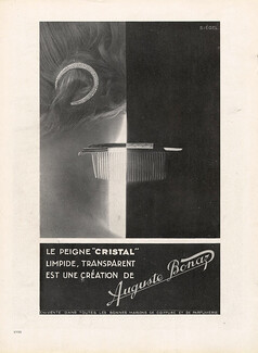 Auguste Bonaz 1929 Cristal Comb, Art Deco, Siégel