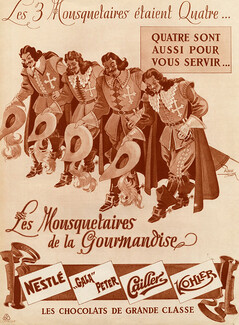 Nestlé (Chocolates) 1939 Kohler Gala Peter, Musketeers Raoul Auger