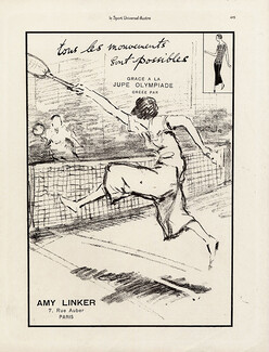 Amy Linker 1923 Fashion Sport Tennis Woman