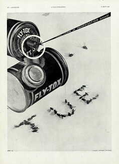 Fly-Tox 1931 Tue, Flies, Photo Deberny Peignot