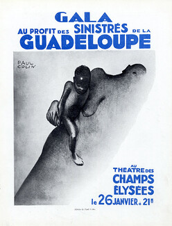Paul Colin 1929 Gala au profit des sinistrés de la Guadeloupe