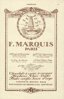 F. Marquis (Chocolates) 1927