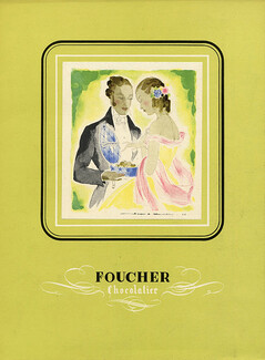 Foucher (Chocolats) 1939 Jean Adrien Mercier, Lovers