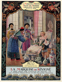 Marquise de Sévigné 1927 Maurice Leloir, Chinese Porcelains