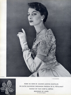 Van Cleef & Arpels 1953 Photo R. de Vassal, Jeanne Lanvin Castillo, Pétillault, Lanel Embroidery