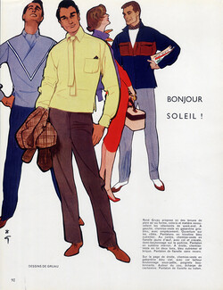 René Gruau 1956 Men's Fashion