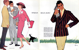 René Gruau 1956 Blazer Men's & Suit Women's Fashion, Poodle