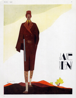 Jane Regny (Sport Fashion) 1927 Suit of Hunting, Léon Bénigni