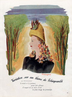 Schiaparelli (Summer Hat) 1945 Louis Touchagues