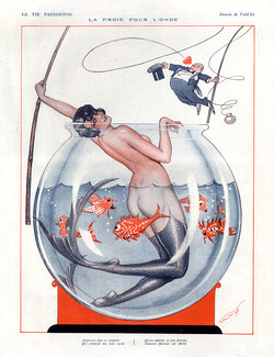 Vald'Es (Valvérane & D'Espagnat) 1926 Mermaid Fishing
