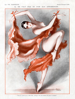 Armand Vallée 1927 Chorus Girl Nude, Dancer