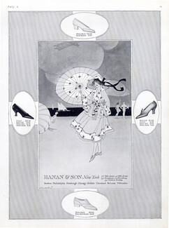 Hanan & Son (Shoes) 1917 E. Rundquist Fashion Illustration