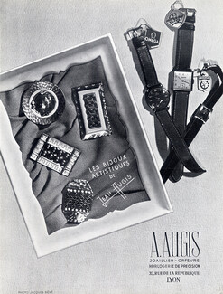 Augis (Jewels) 1941 Bijoux Artistiques de Jean Augis, Omega, Universal, Longines, Photo J. Béné