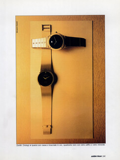 Zenith (Watches) 1982 Bracelet en Or, Photo Giovanni Gastel