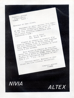Nivia & Altex (Watches) 1948 Comptoir Général d'Horlogerie