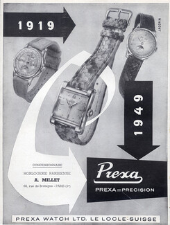 Prexa (Watches) 1949 Le Locle Suisse