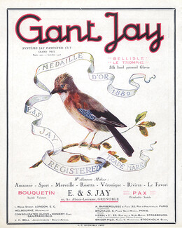 Jay (E & S. Jay's Gloves) 1924 Bird