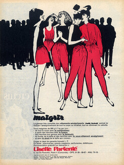 Lisette Parienté 1964 Amaigrissants Clothes, René Gruau, (Version A)