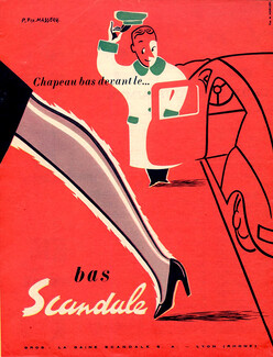 Scandale (Stockings) 1951 Pierre Fix-Masseau