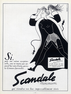 Scandale (Lingerie) 1953 Ceinture-Jarretelles, Garters, Pierre Fix-Masseau
