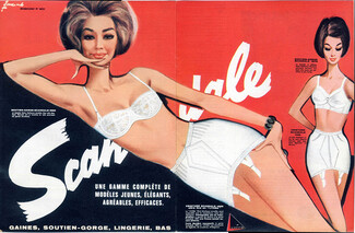 Scandale (Lingerie) 1962 Pierre Couronne, Girdle & Bra