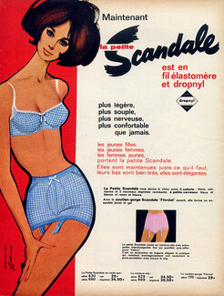 Scandale (Lingerie) 1964 Pierre Couronne, Girdle & Bra