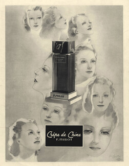 Millot (Perfumes) 1938 Crêpe de Chine, Felix Agostini, Portrait