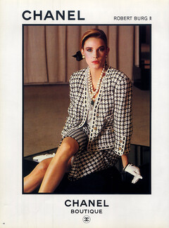 Chanel (Boutique) 1983 Black and White Tailor