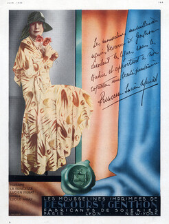 Descours et Genthon (Fabric) 1930 Lucile Paray, Princesse Lucien Murat Autograph