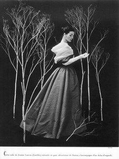 Lanvin Castillo 1954 Fichu en organdi, Evening Gown, Staron, Photo Philippe Pottier