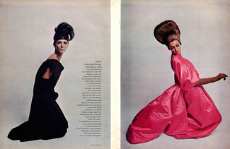 Copeland 1962 pink, black Evening Gown, Photo Melvin Sokolsky
