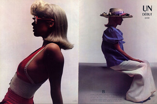 Kenzo (Bain de Soleil) & Saint Clair (Blouse) Jeannine Montel (Hat) 1972 Photo Guy Bourdin